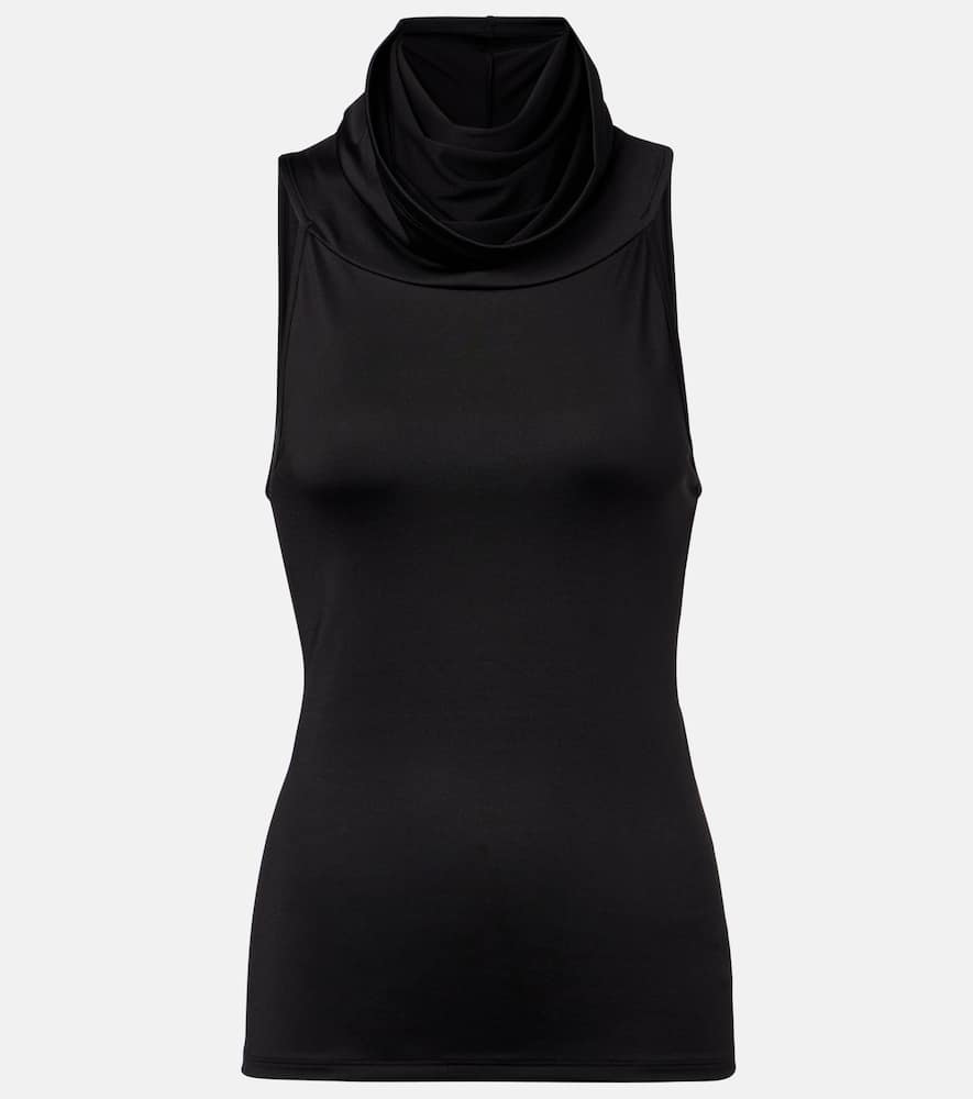 Draped jersey top