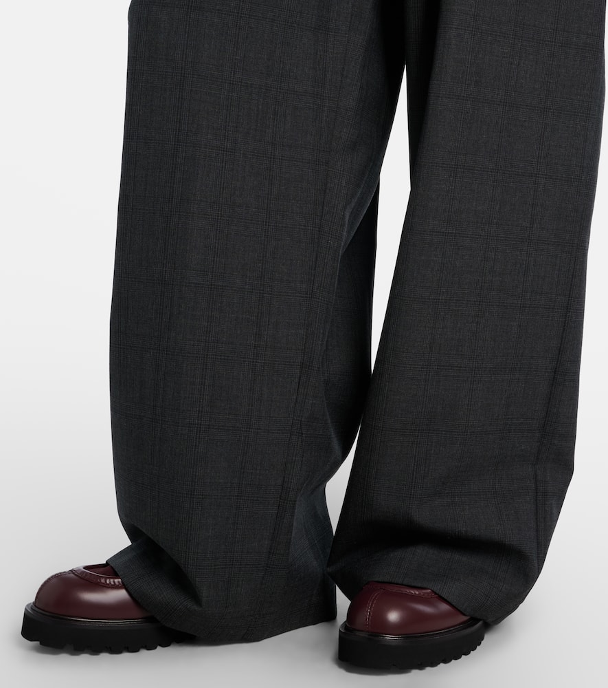Baxter plaid wide-leg pants