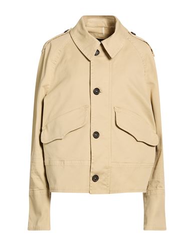 Woman Jacket Beige Size 2 Cotton, Elastane