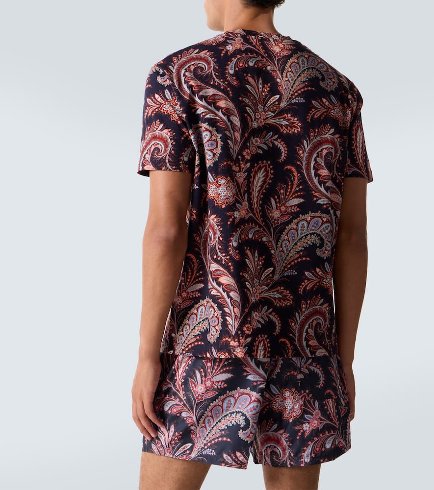 Paisley cotton jersey T-shirt