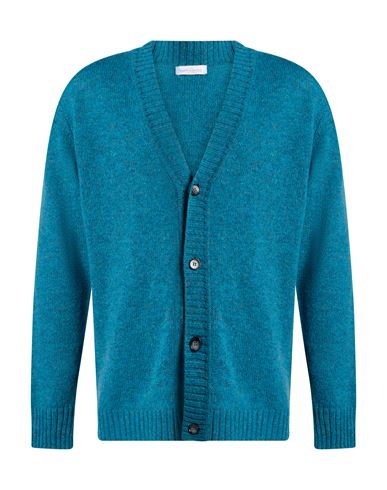 Man Cardigan Azure Size 44 Virgin Wool