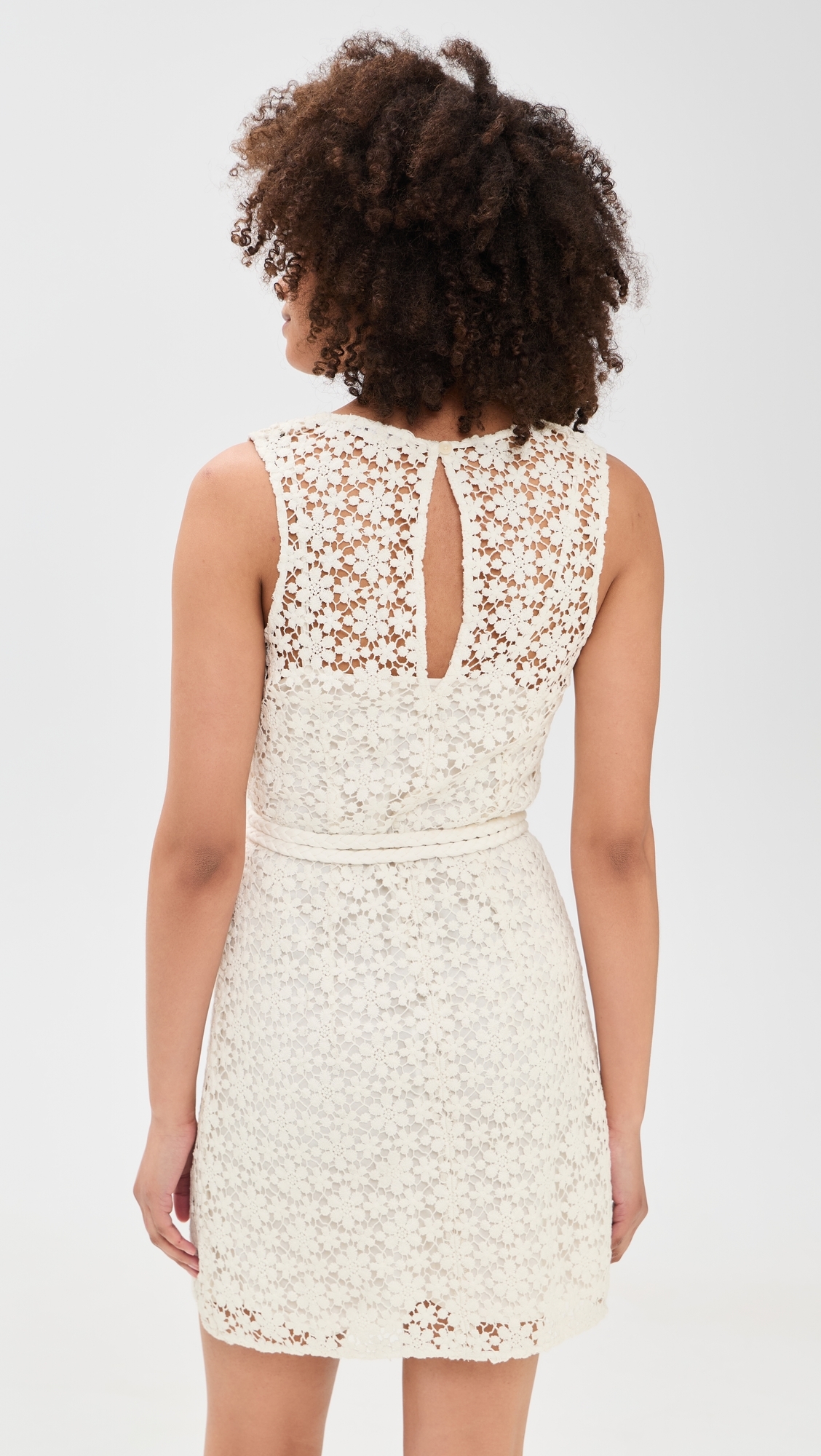 Rahel Tassel Mini Dress Cream