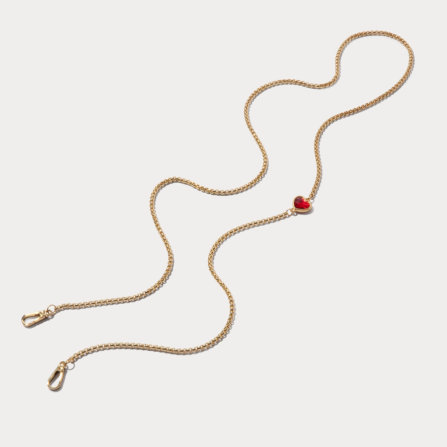 Scarlett Heart Crossbody Strap in Gold/Gold |