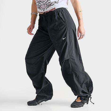 Women's Sportswear Oversized Structured Pants in Black/Sail