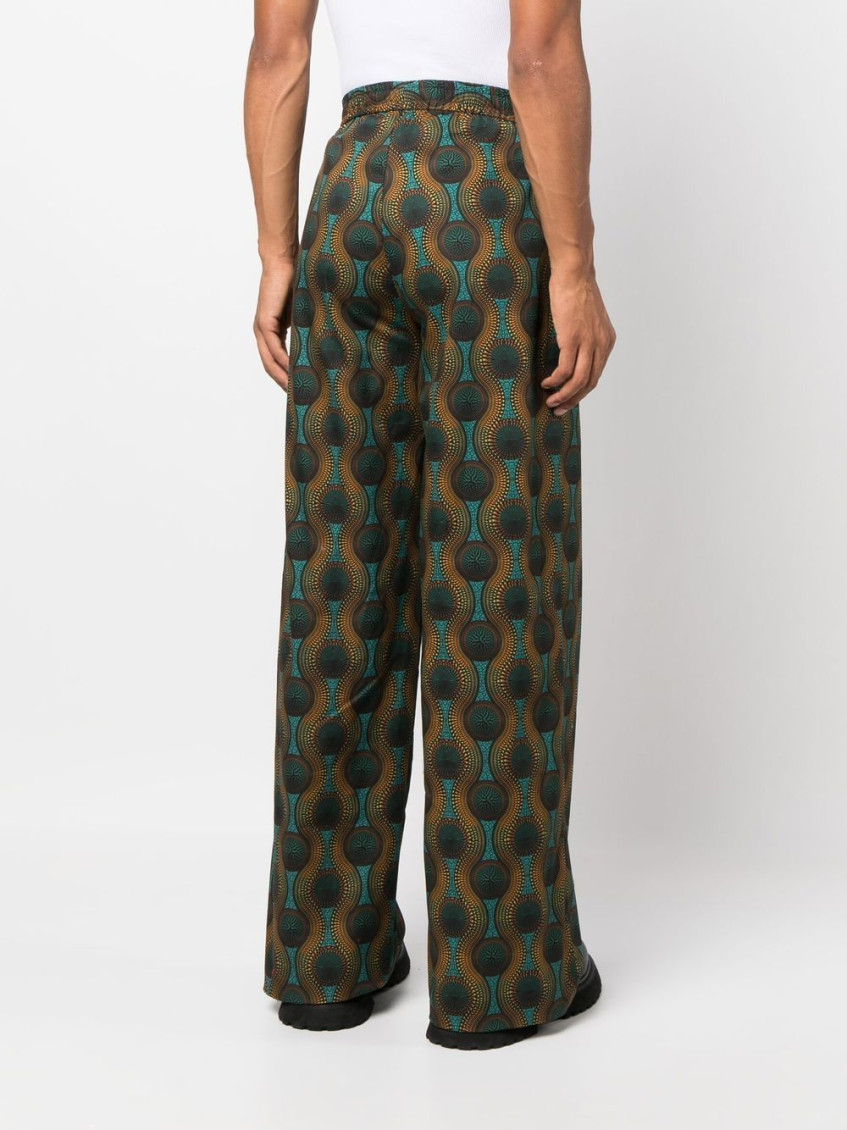 - Elastic Waist Printed Cotton Trousers