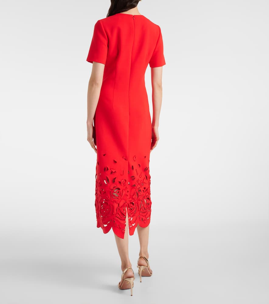 Floral cutout cocktail dress