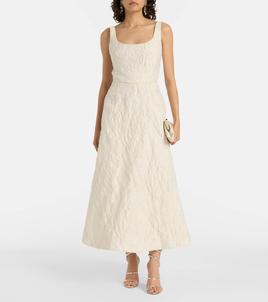 Floral jacquard gown
