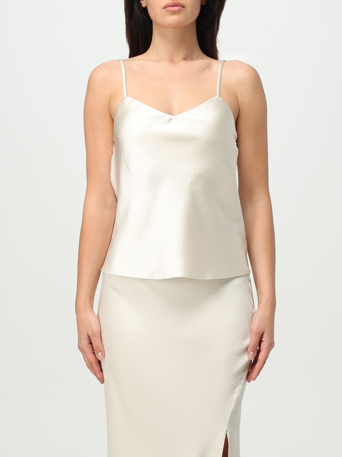 Patrizia Pepe satin slip top - White