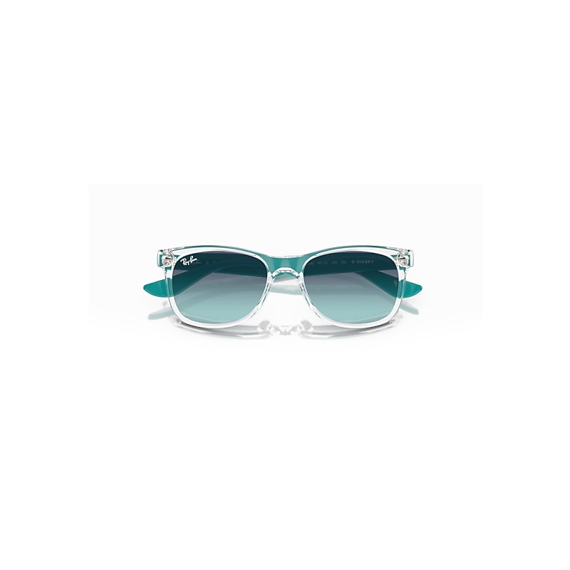Ray-Ban New Wayfarer Kids The Little Mermaid Sunglasses Teal & White Mermaid Frame Blue Lense