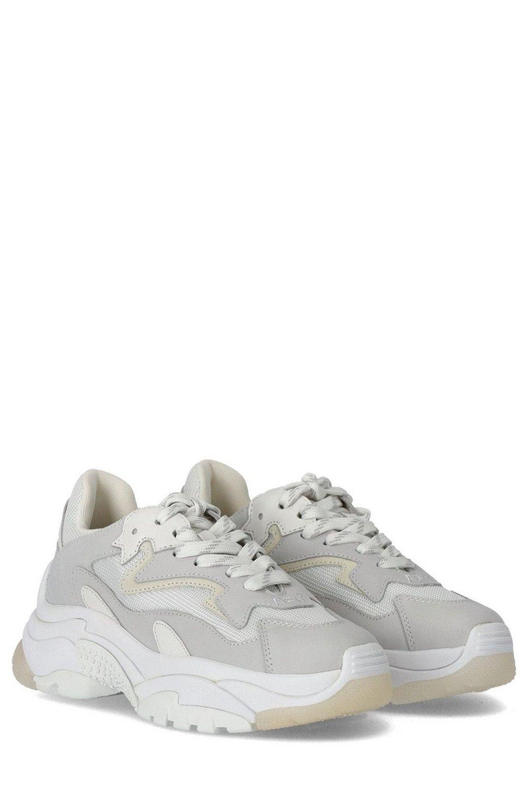 Panelled low-top sneakers - White