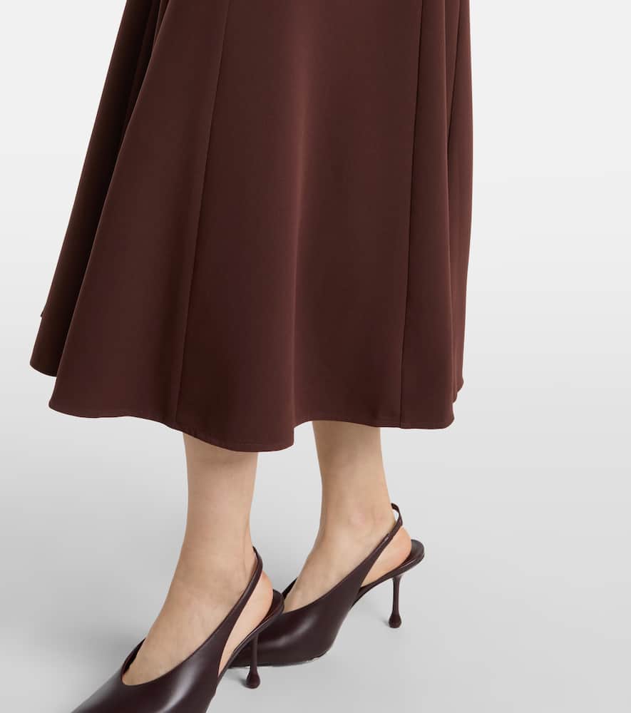 Embellished cady midi dress
