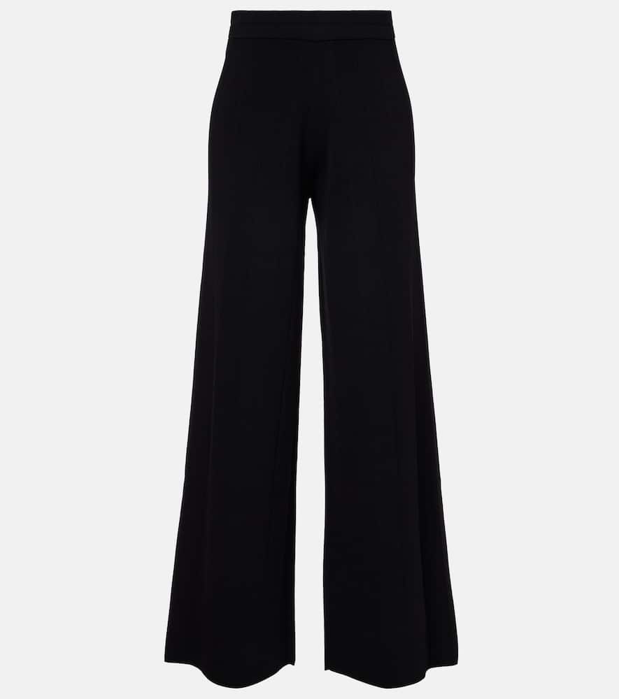 Lama crêpe wide-leg pants