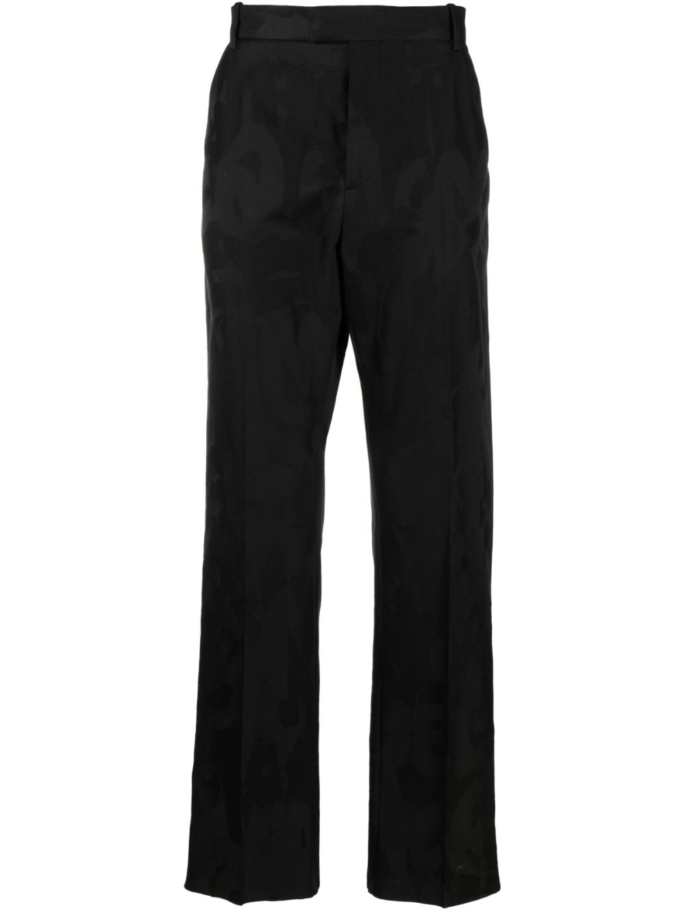 Jacquard tailored trousers - Black