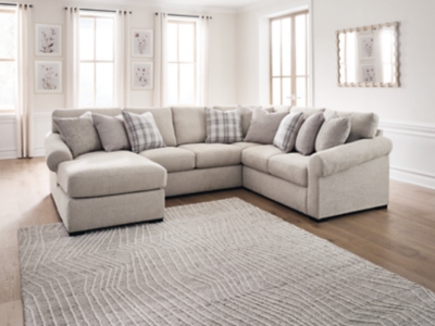 Bridgemont 4-Piece Sectional with Chaise, Stone