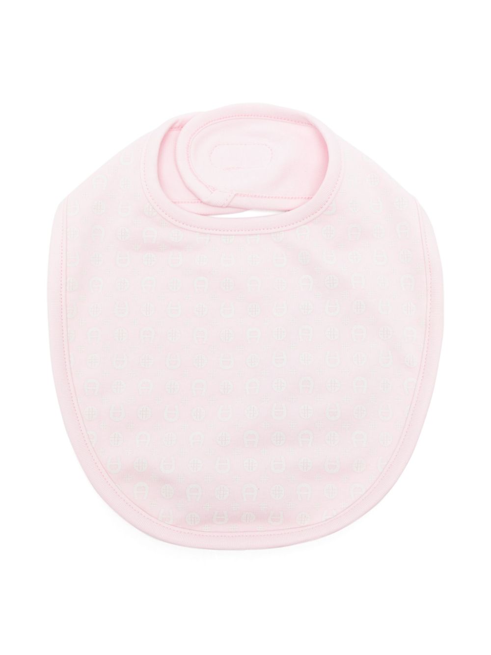 Monogram-print jersey bib - Pink