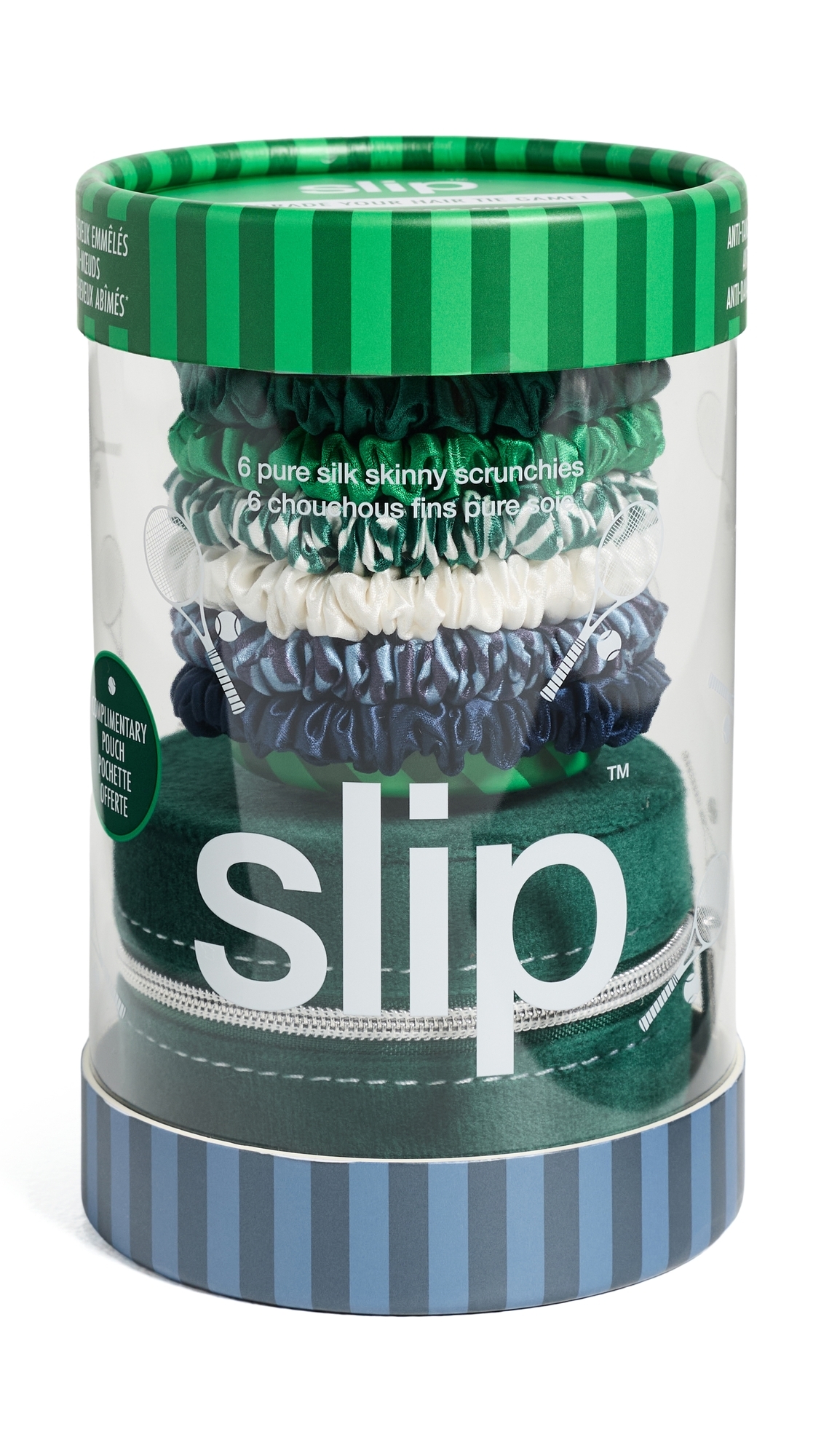 Pure Silk Skinny Scrunchies 6 Pack Hair On Point One Size