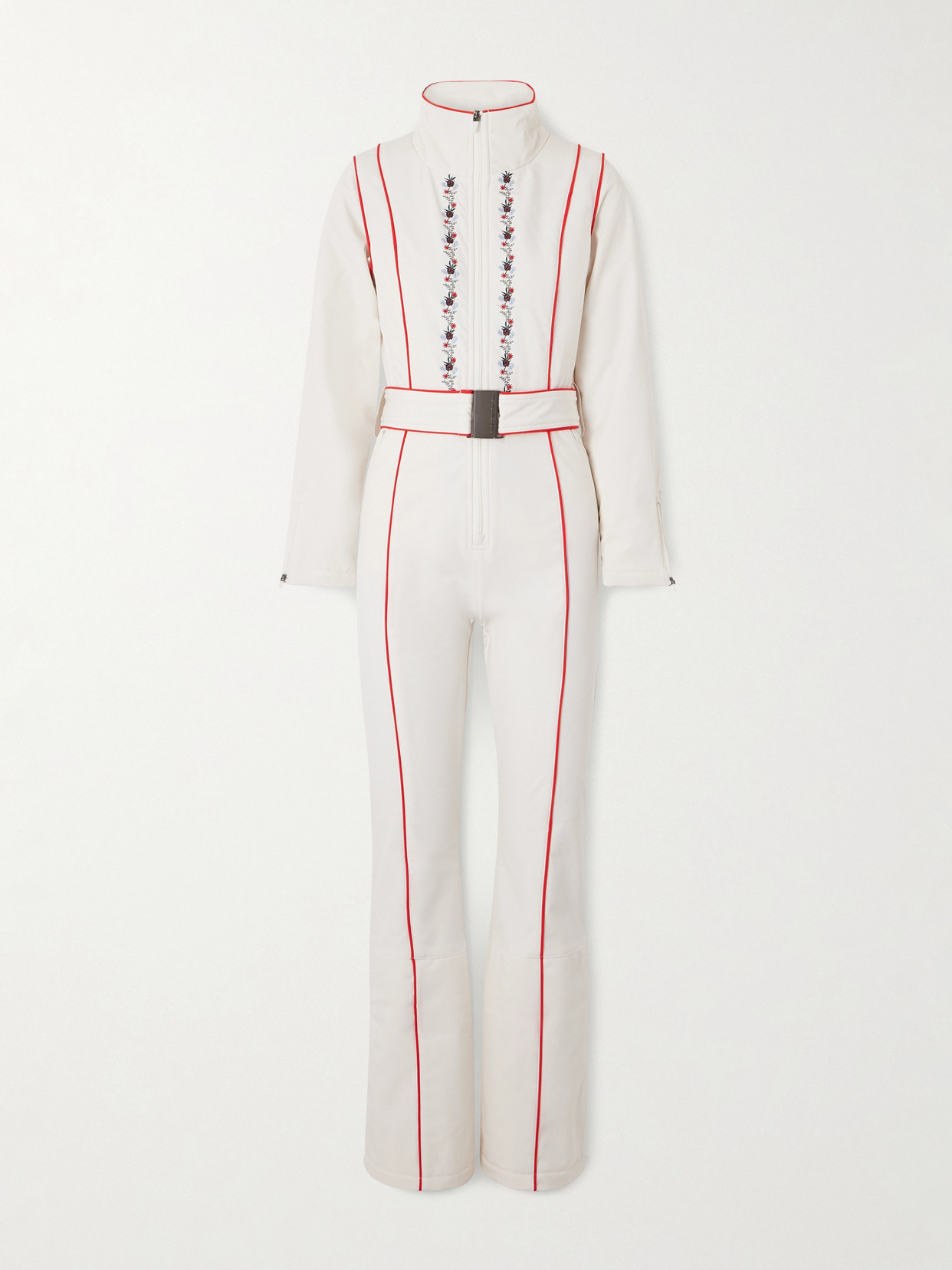 + Markarian Belted Embroidered Ski Suit - Cream
