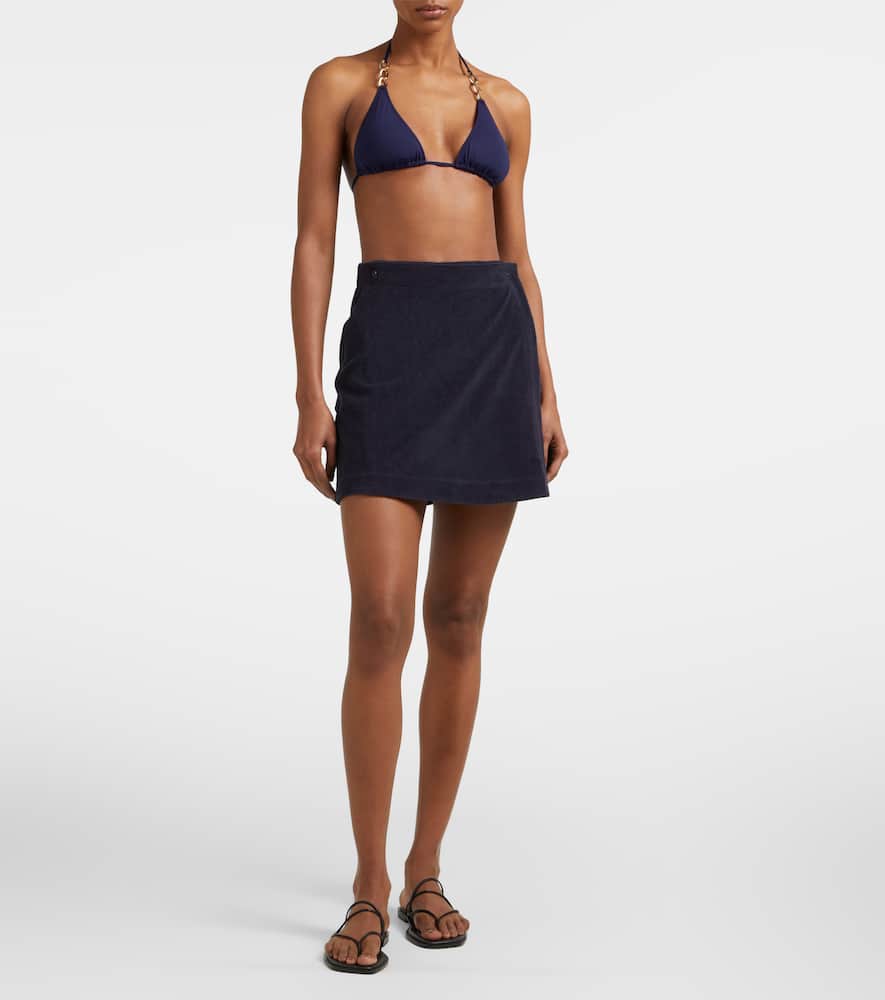 Spa cotton terry wrap skirt