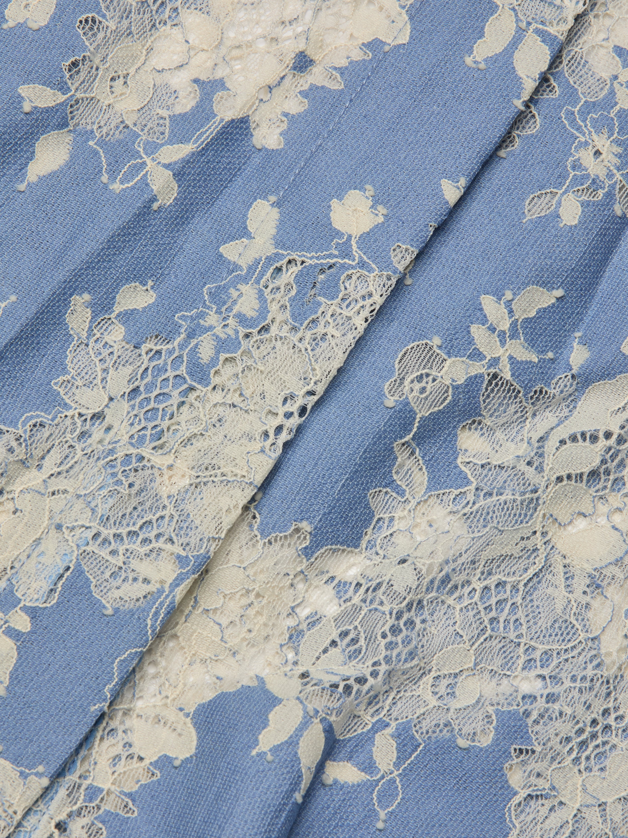 Ralphie Lace Midi Dress In Allure Blue/ivory