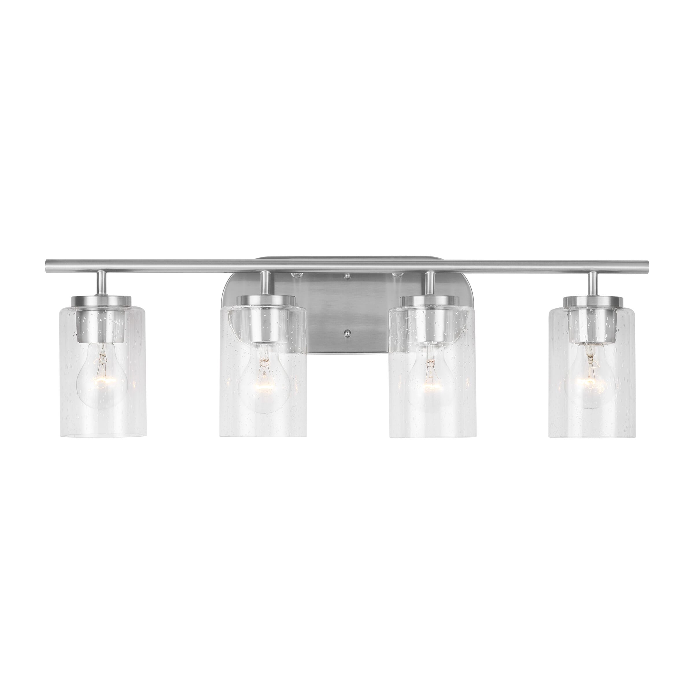 Oslo 4-Light Bathroom Vanity Light in Brushed Nicke