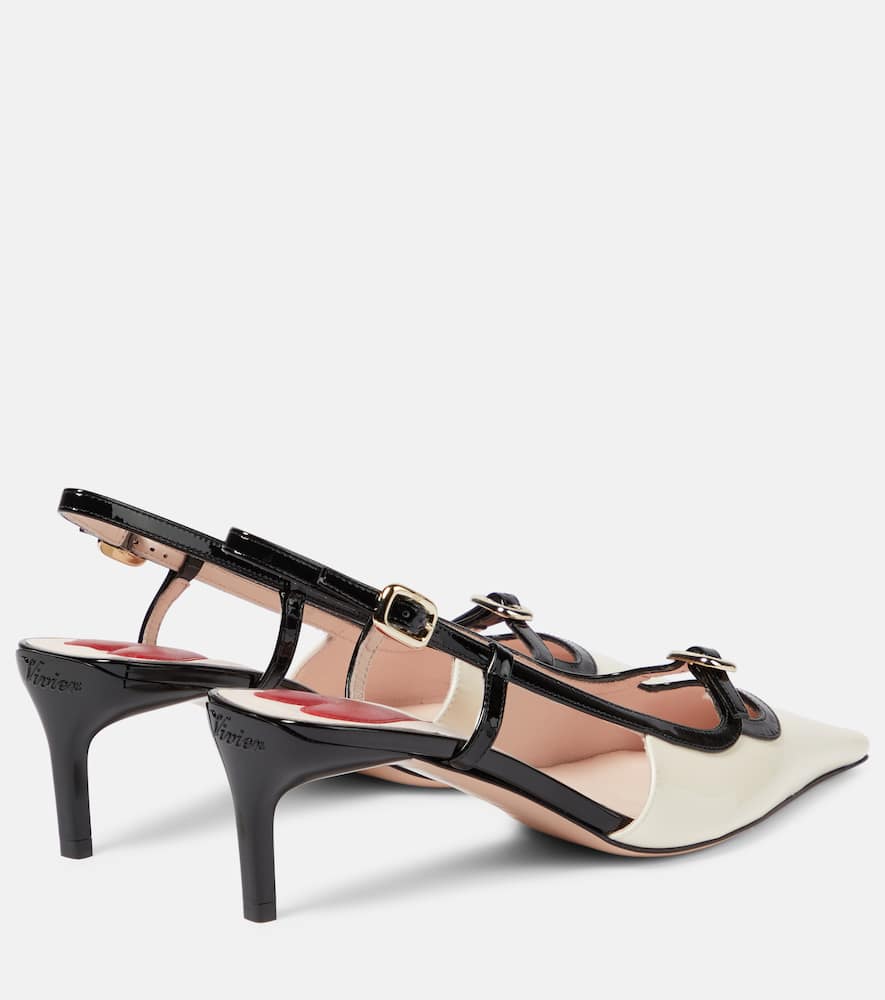 Roger Vivier Viv' Canard patent leather slingback pumps