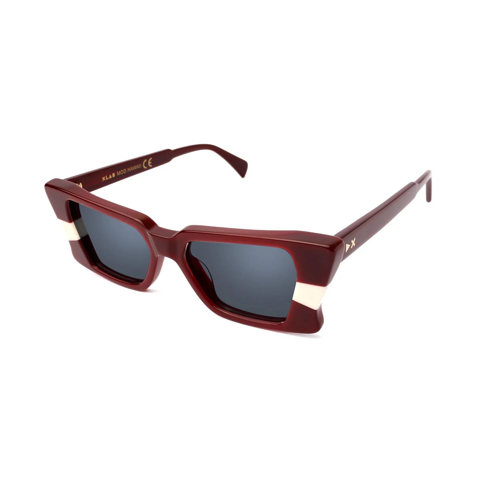 XLAB Woman Hawaii Optical frames Acetate Bordeaux Squared Anti-blue light Anti blue light - for PC