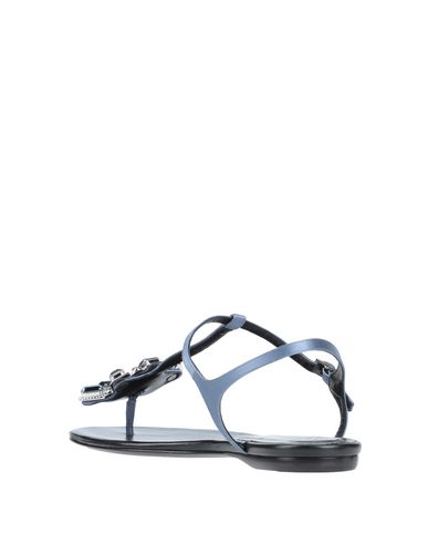 Woman Thong sandal Azure Size 4.5 Textile fibers