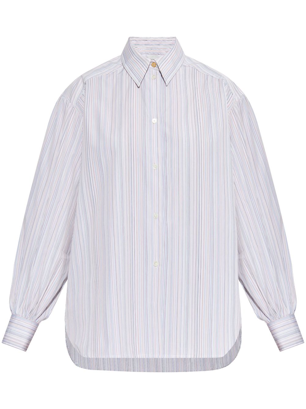 Striped cotton shirt - White
