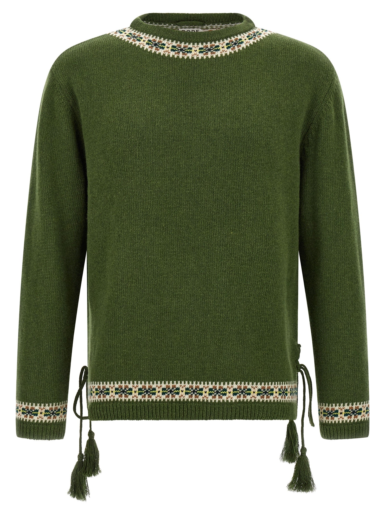 Fair Isle Jacquard Virgin Wool Sweater — Green
