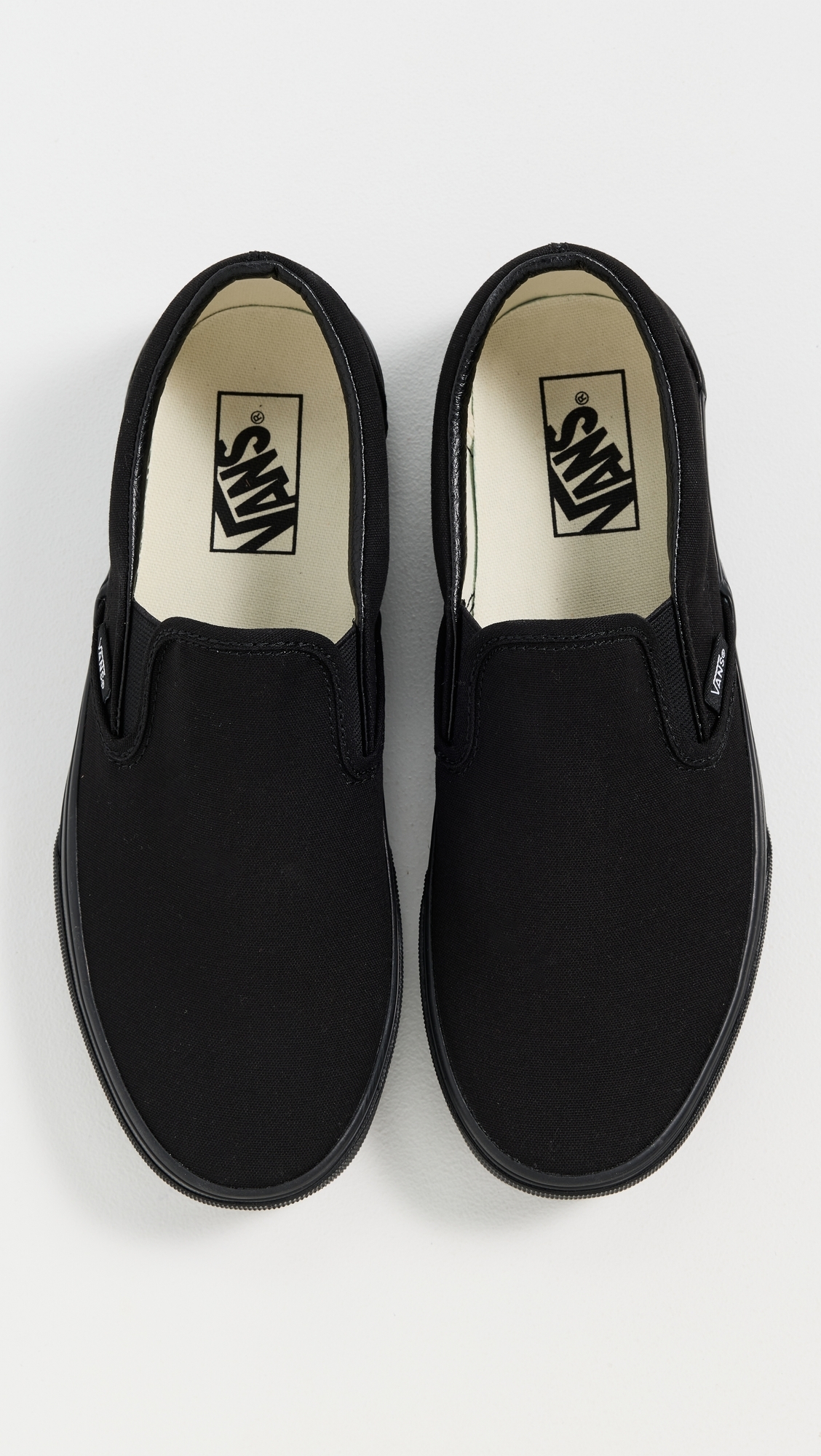 Classic Slip On Unisex Sneakers Black/Black W
