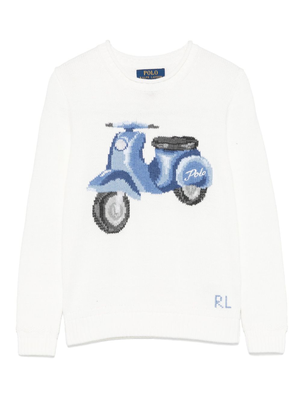 POLO RALPH LAUREN KIDS jacquard sweater - White
