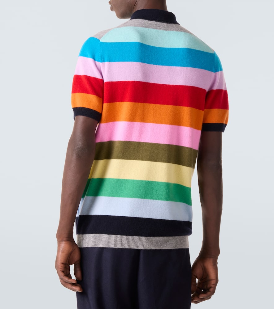 Striped cashmere polo sweater