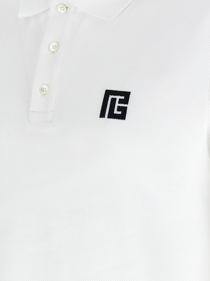 PB Logo-embroidered Cotton Polo Shirt