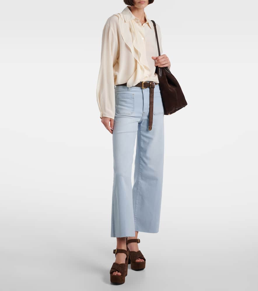Anchor high-rise wide-leg jeans