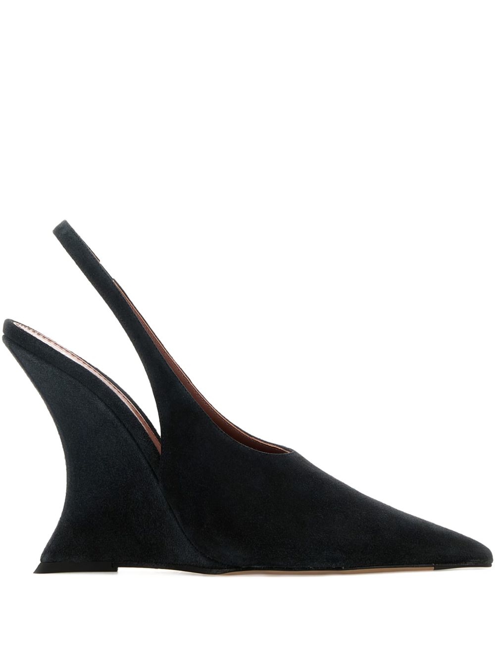 Slingback wedge heel pumps - Black
