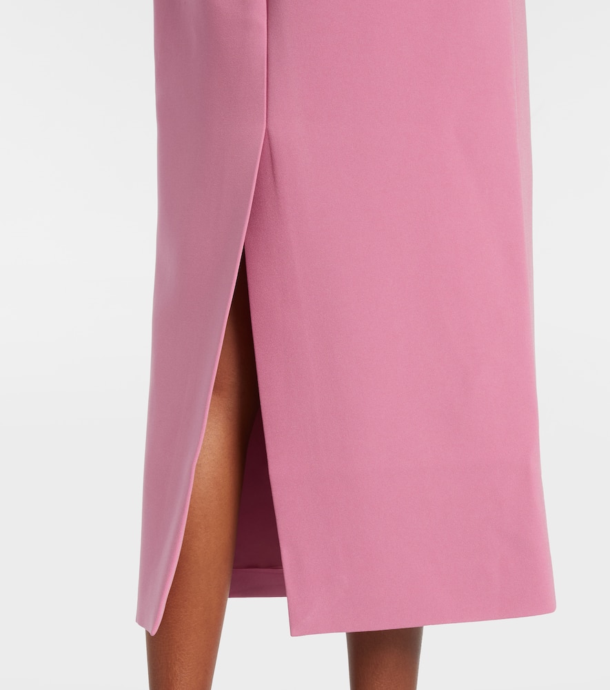 Garance balloon-sleeve crêpe gown