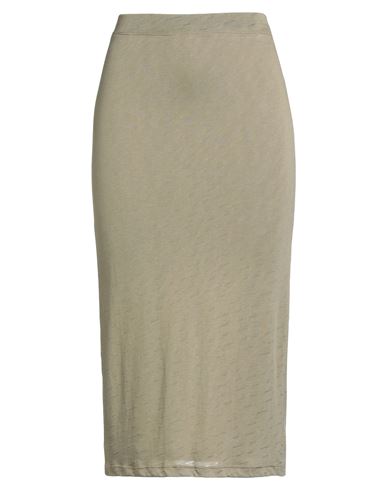 Samsøe Φ Samsøe Woman Midi skirt Khaki Size L Lyocell, Organic cotton