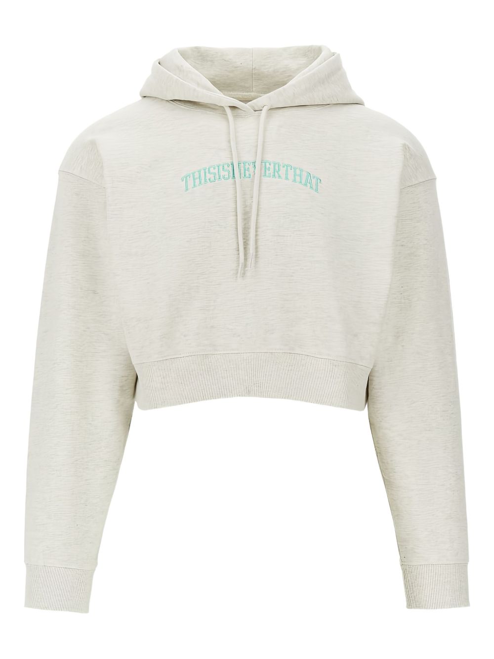 This Is Never That logo-embroidered hoodie - Grey