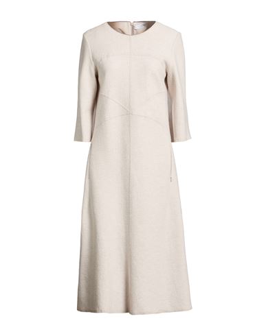 Woman Midi dress Light grey Size 14 Merino Wool