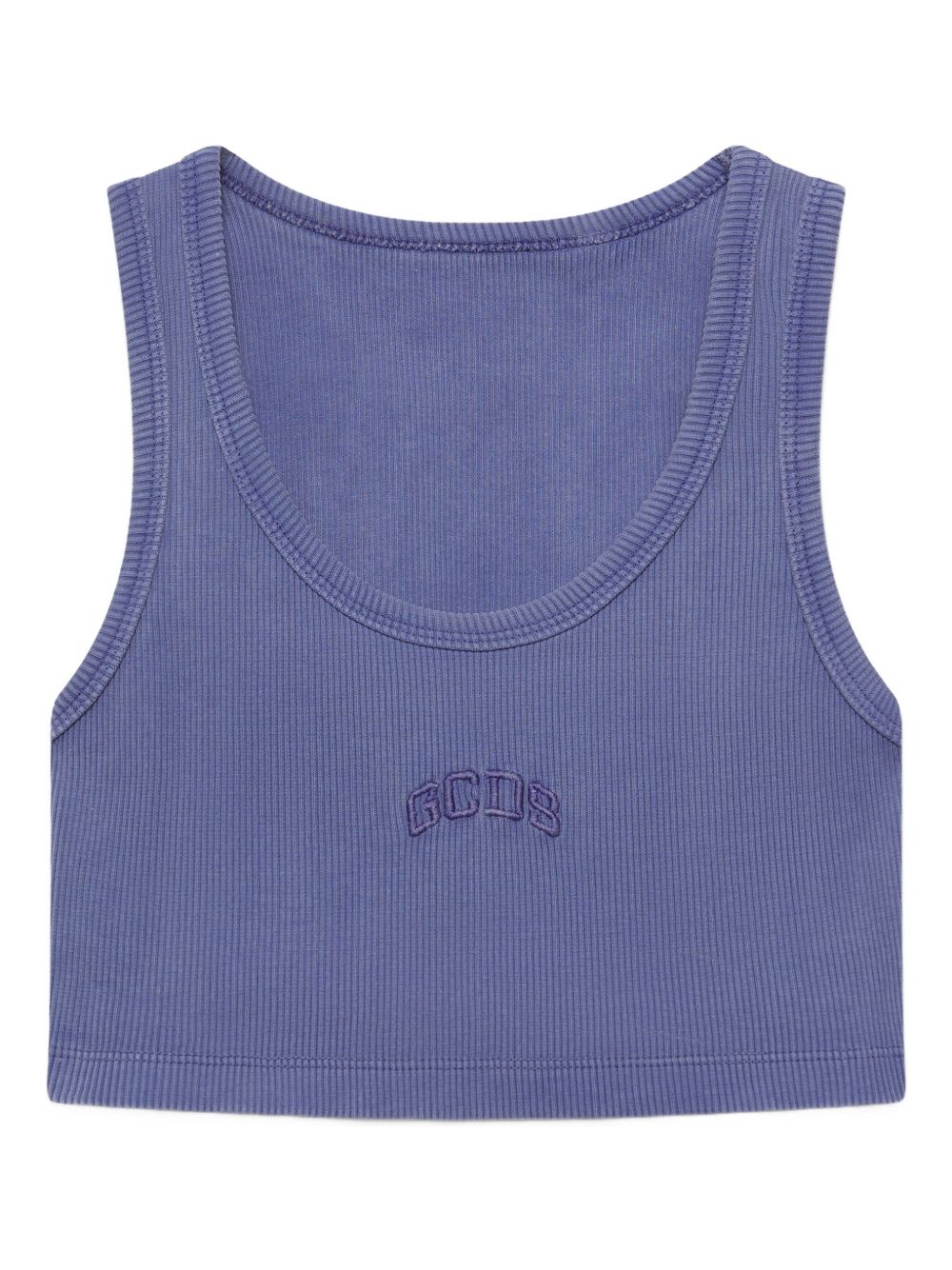 GCDS logo-embroidered tank top - Purple