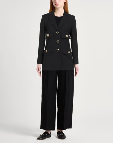 Woman Blazer Black Size 8 Polyester, Wool, Elastane