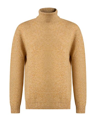 Man Turtleneck Camel Size L Virgin Wool