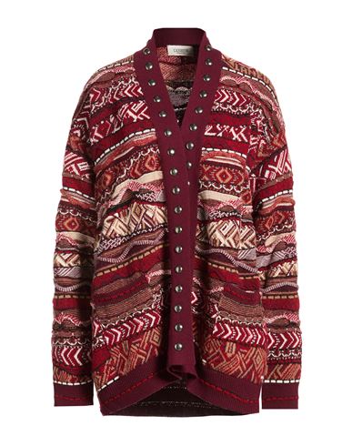 Woman Cardigan Red Size 2 Polyamide, Alpaca wool, Polyacrylic, Synthetic fibers, Wool