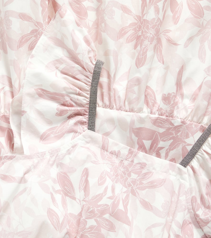 Monili floral cotton poplin dress