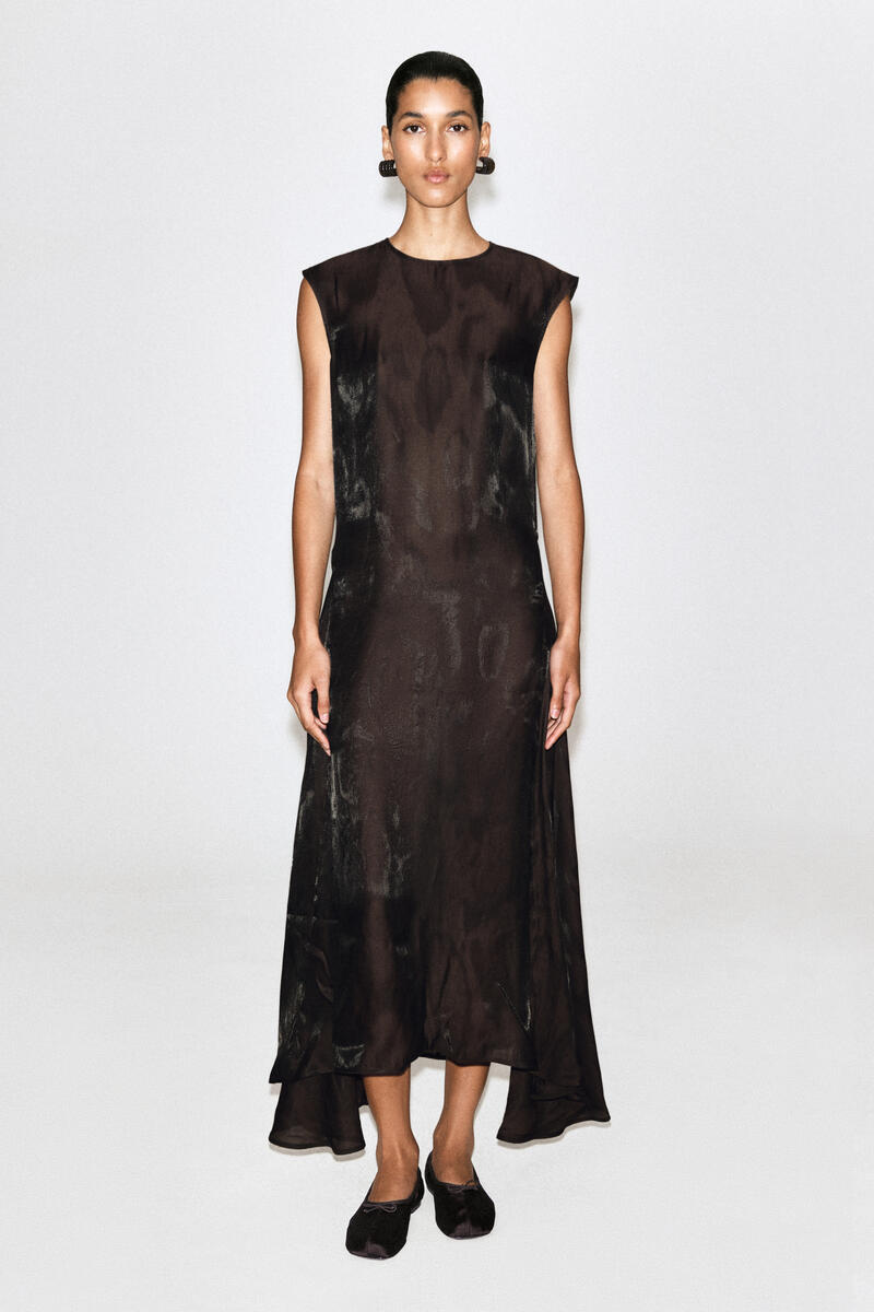 Animal-Jacquard Midi Dress