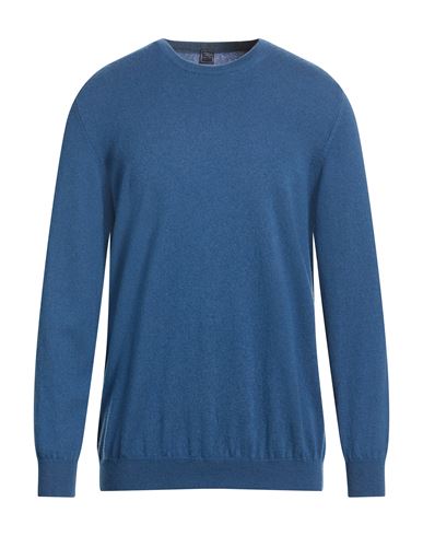 Man Sweater Slate blue Size 46 Cashmere