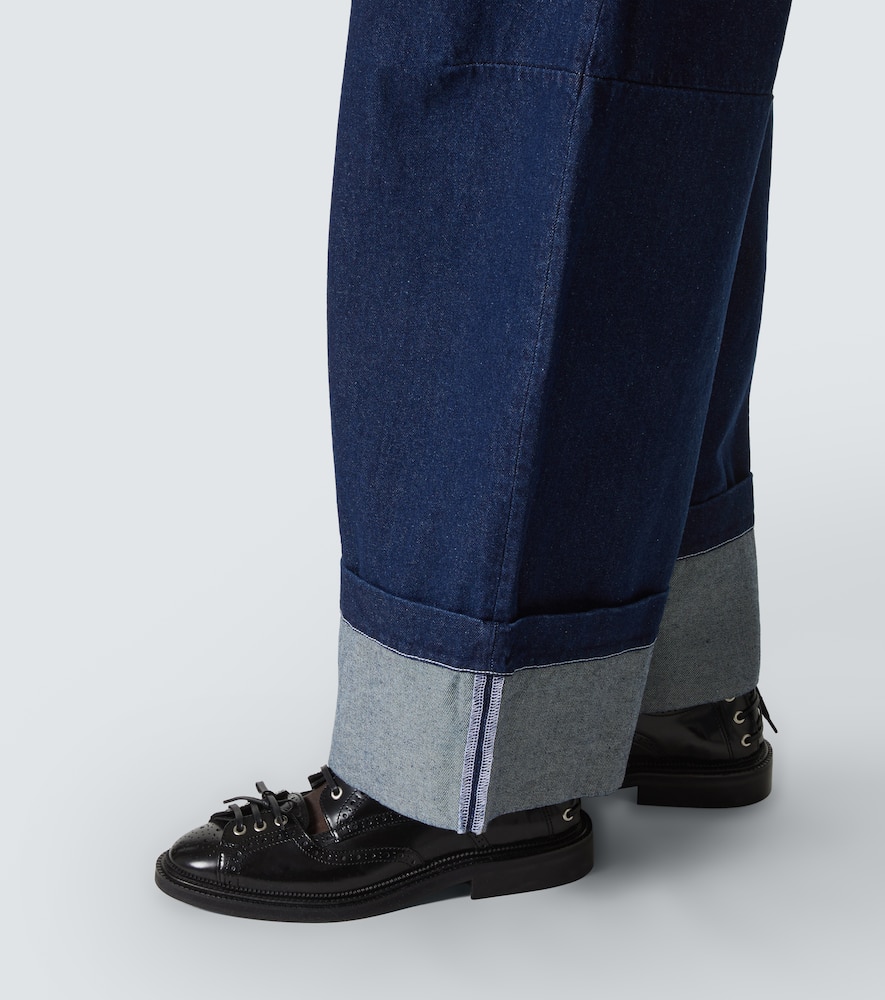 Embellished wide-leg jeans