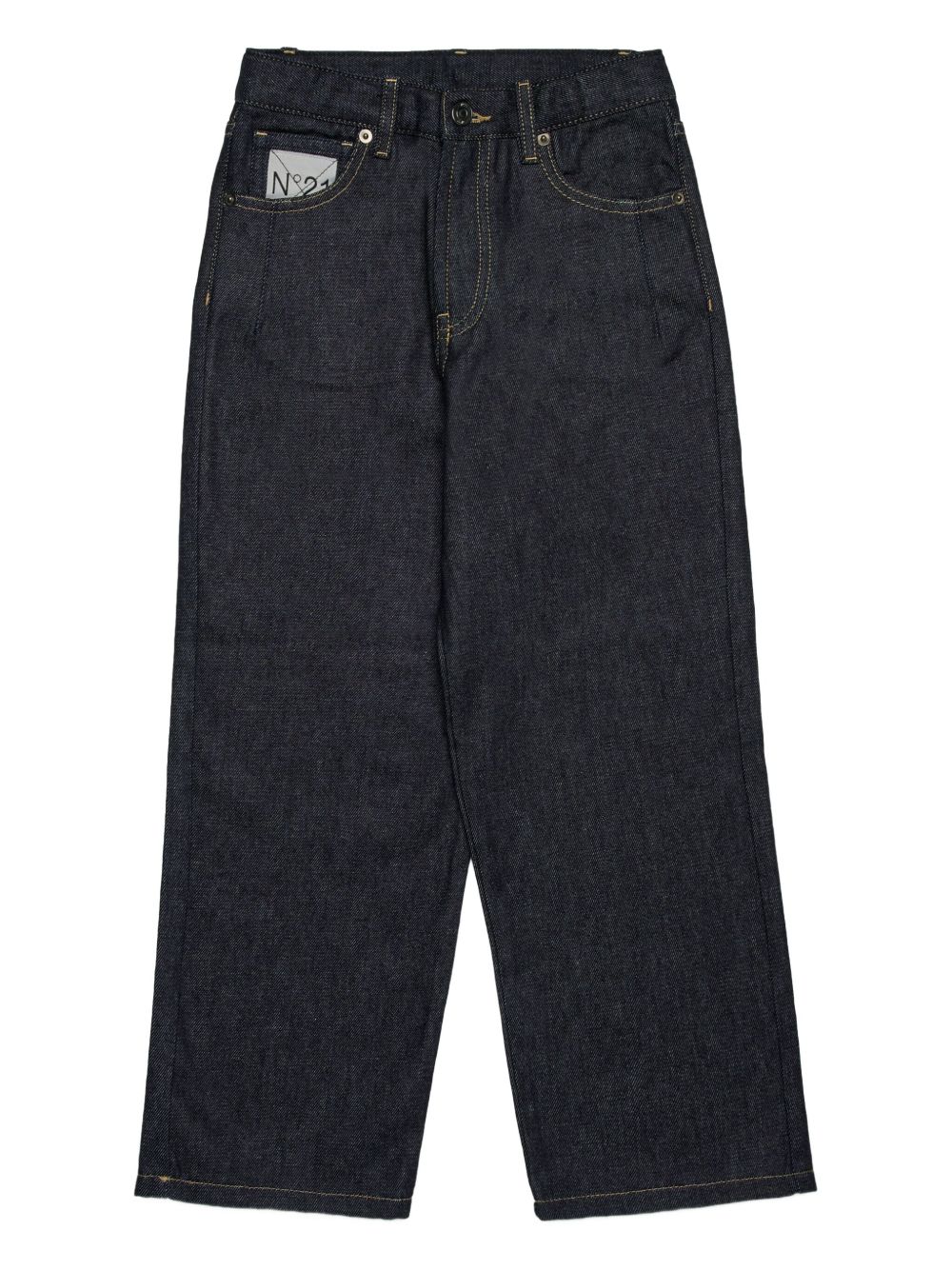 Nº21 Kids logo-embroidered jeans - Blue