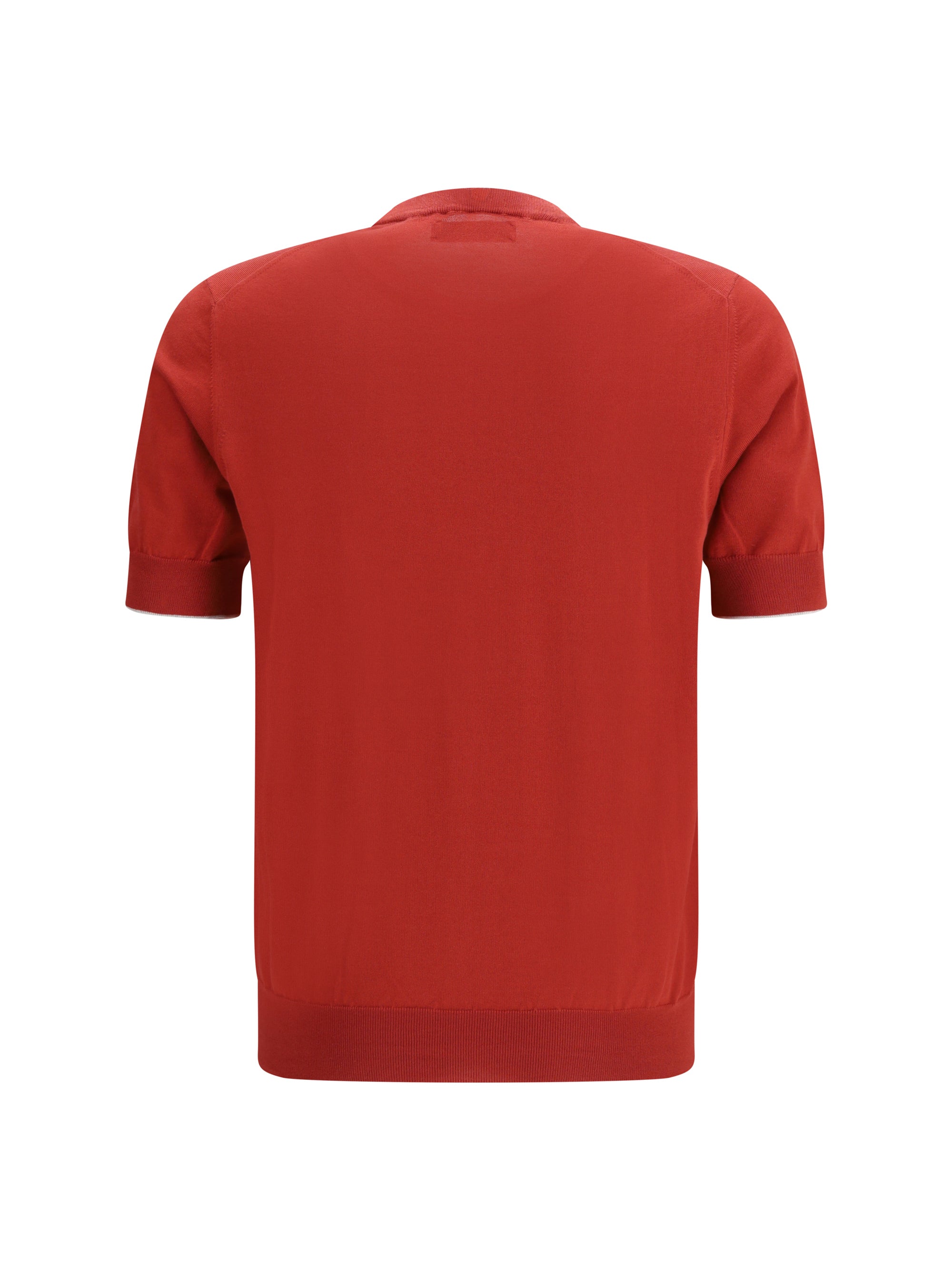 Cotton Crew Neck T-Shirt — Red