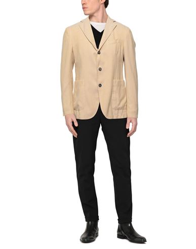 Man Blazer Yellow Size 36 Polyester, Linen, Cotton